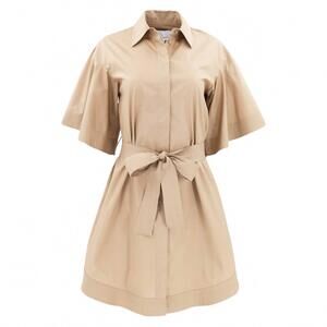 NEW GILNER FARRAR women's erika dress in khaki poplin
